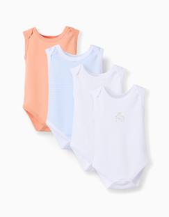 Bébé-Body-4 bodies sans manches à imprimés