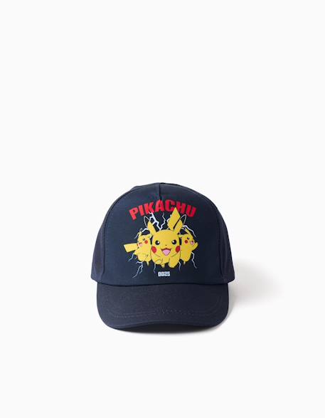 Casquette en sergé avec imprimé pikachu Bleu foncé 1 - vertbaudet enfant 