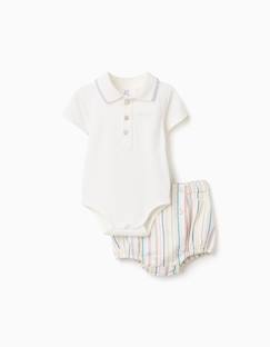 -Body polo + short à rayures b&s