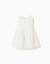 Blouse sans manches en coton avec broderie anglaise Beige clair 1 - vertbaudet enfant 
