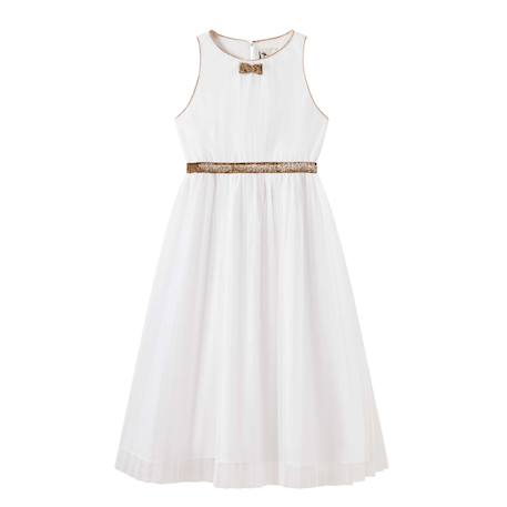 Robe cérémonie   et  longue  hepburn Blanc doré 3 - vertbaudet enfant 