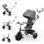 Tricycle Kinderkraft ASTON 2 PLUS Évolutif 6-en-1 avec Siège 360° CLICK & TWIST, Position Semi-Allongée et Poignée Réglable Bleu+Gris+Rose+Vert 7 - vertbaudet enfant 