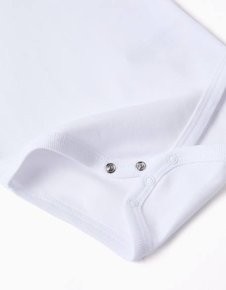 Lot de 4 bodies unis sans manches Blanc 3 - vertbaudet enfant 