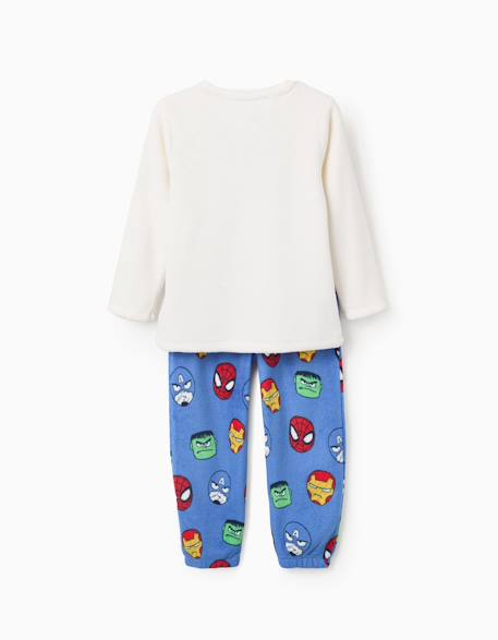 Pyjama en polaire corail à imprimé avengers Blanc 2 - vertbaudet enfant 