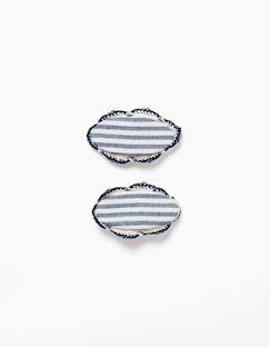 Lot de 2 barrettes ovales à rayures  - vertbaudet enfant