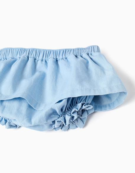 Body avec motif + jupe en jean Bleu clair 4 - vertbaudet enfant 