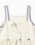 Robe sans manches en coton et lin avec broderie florale Beige clair 4 - vertbaudet enfant 