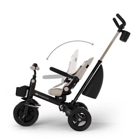 Tricycle Kinderkraft AVEO 2 PLUS Évolutif 6 Configurations avec Siège 360° CLICK&TWIST, Position Allongée et Pliage Rapide Beige+Gris+Rose+Vert 3 - vertbaudet enfant 