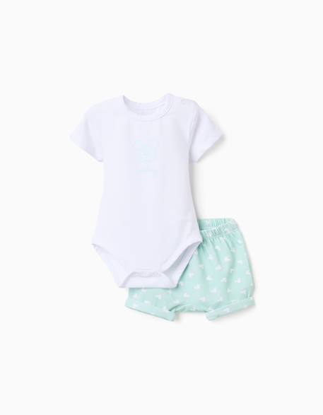 Body + short avec imprimé mickey Blanc 1 - vertbaudet enfant 