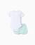 Body + short avec imprimé mickey Blanc 1 - vertbaudet enfant 