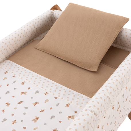 Berceau à pieds croisés en bois de hêtre avec roulettes et matelas Beige / Blanc / Camel+Beige / Blanc / Gris+Beige / Blanc / Rose+Beige / Rose+Beige / Vert / Blanc à motifs+Blanc / Beige+Blanc / Gris+Blanc / Rose+Blanc / Rose à motifs+Vert / Blanc+Vert / Blanc à motifs 2 - vertbaudet enfant 