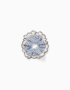 Chouchou à rayures avec bordure au crochet  - vertbaudet enfant