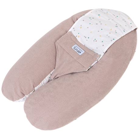 Coussin d'allaitement et de grossesse 3en1 multirelax éponge noisette pois Blanc 2 - vertbaudet enfant 