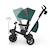 Tricycle Évolutif Kinderkraft SPINSTEP 2 PLUS avec Siège Pivotant 360°, Dossier Réglable, Capote UPF50+ et Roue Libre Beige+Vert 9 - vertbaudet enfant 