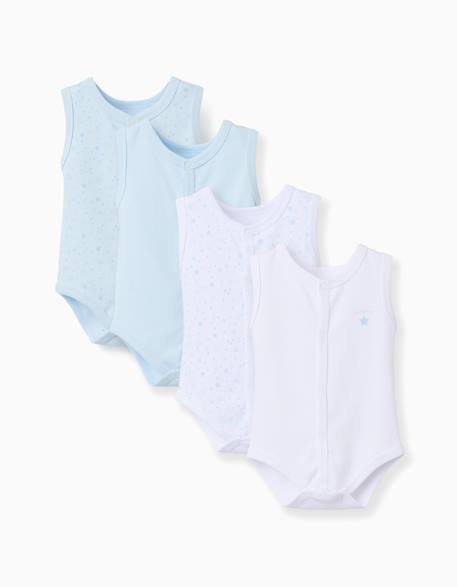 Bébé-4 bodies en coton sans manches