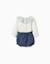 Body + short en coton à volants you&me Bleu 2 - vertbaudet enfant 