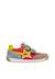 Sneakers en cuir et tissu crumi vl. Gris-orange+Rose-beige 1 - vertbaudet enfant 