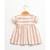 Ensemble robe + bandeau 100% coton bébé fille Fond blanc casse raye rose 5 - vertbaudet enfant 