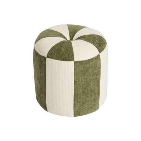 Pouf enfant tissu chenille thème cirque - wila Jaune+Terracotta+Vert 8 - vertbaudet enfant 