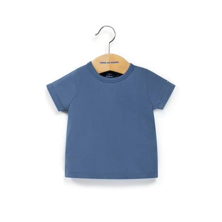 Ensemble salopette + haut 100% coton bébé garçon Raye blanc / bleu 5 - vertbaudet enfant 