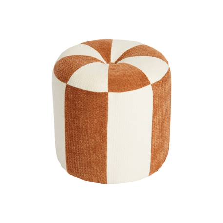 Pouf enfant tissu chenille thème cirque - wila Jaune+Terracotta+Vert 5 - vertbaudet enfant 