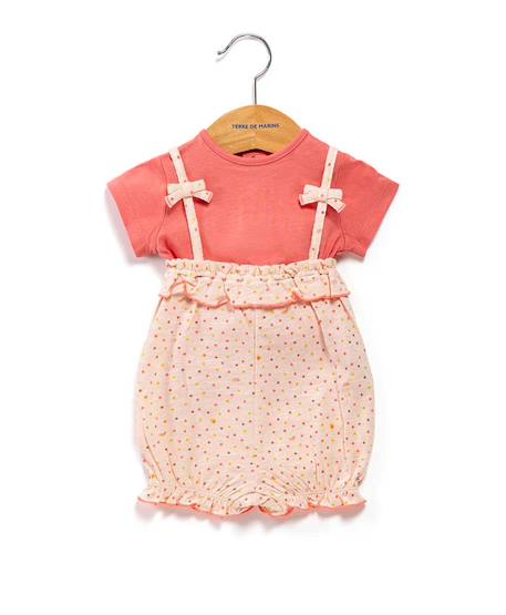 Ensemble salopette + haut 100% coton bébé fille Imprime 2 - vertbaudet enfant 