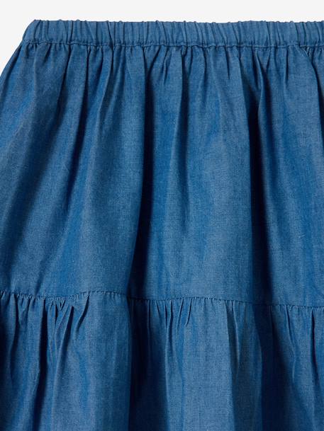 Jupe denim bleu jean 2 - vertbaudet enfant 