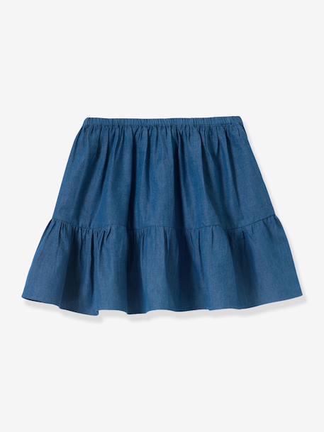 Jupe denim bleu jean 1 - vertbaudet enfant 