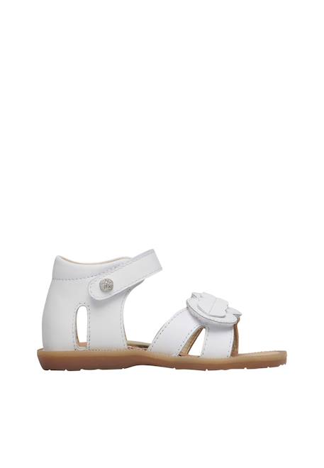 Sandales en cuir avec coeur appliqués firun Blanc- 1 - vertbaudet enfant 