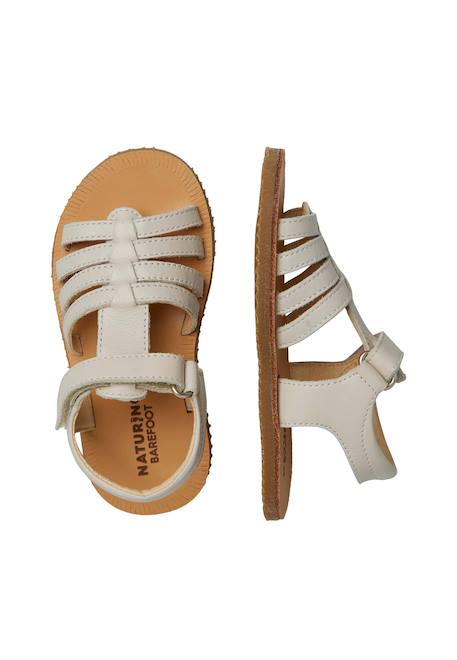 Sandales barefoot en cuir barefoot yogis Blanc- 4 - vertbaudet enfant 