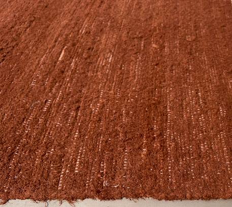 Tapis en coton recyclé tissé à la main amalia Brun naturel+Rose poudrée+Vert naturel 3 - vertbaudet enfant 