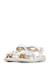 Sandales en cuir avec fleurs appliquées brahma Blanc- 5 - vertbaudet enfant 