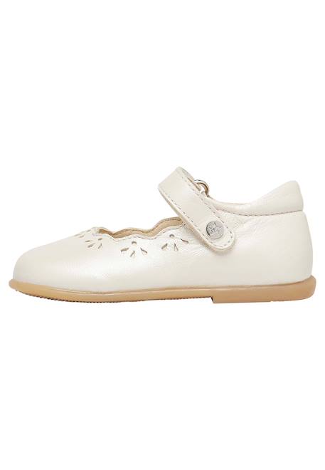 Ballerines en cuir olya Beige- 3 - vertbaudet enfant 
