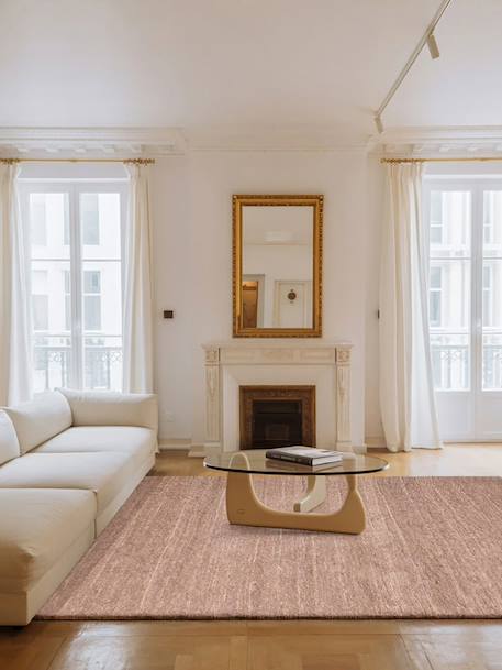 Tapis en coton recyclé tissé à la main amalia Brun naturel+Rose poudrée+Vert naturel 9 - vertbaudet enfant 