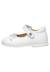 Ballerines à nœud en cuir ballet Blanc-argenté- 3 - vertbaudet enfant 