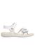 Sandales en cuir avec fleurs appliquées brahma Blanc- 1 - vertbaudet enfant 