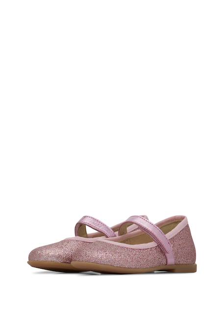 Ballerines en cuir avec paillettes elana Rose- 5 - vertbaudet enfant 