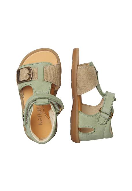 Sandales en cuir et suède quarzo Vert- 4 - vertbaudet enfant 