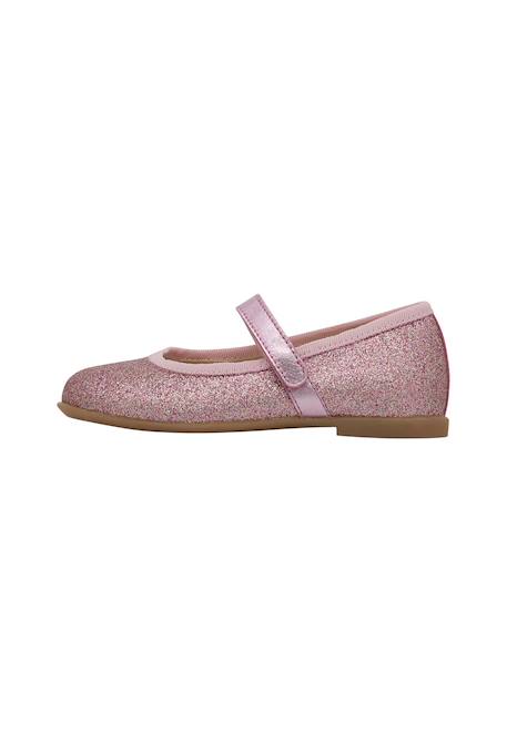 Ballerines en cuir avec paillettes elana Rose- 3 - vertbaudet enfant 