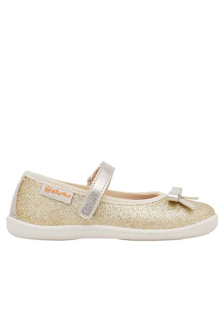 Ballerines en cuir pailleté claries 2 Platine- 1 - vertbaudet enfant 