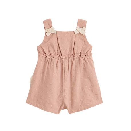 Barboteuse bébé en broderie anglaise + headband poésie d'été Rose 3 - vertbaudet enfant 