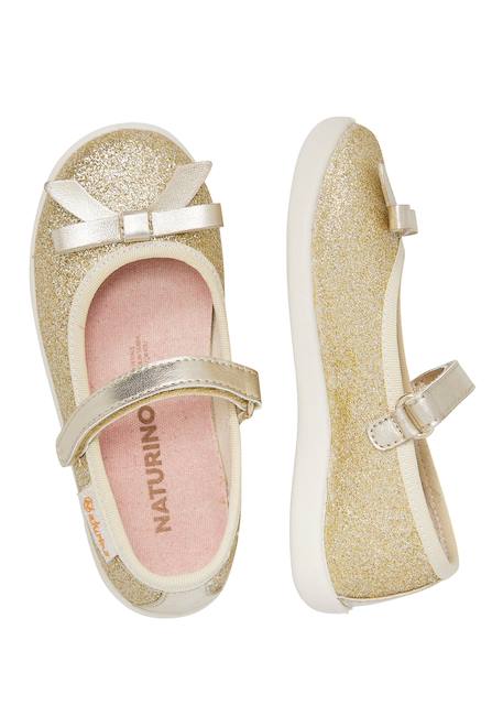 Ballerines en cuir pailleté claries 2 Platine- 4 - vertbaudet enfant 