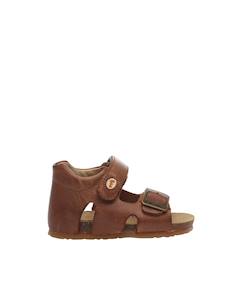 Chaussures-Sandales en cuir avec boucle et scratch bea