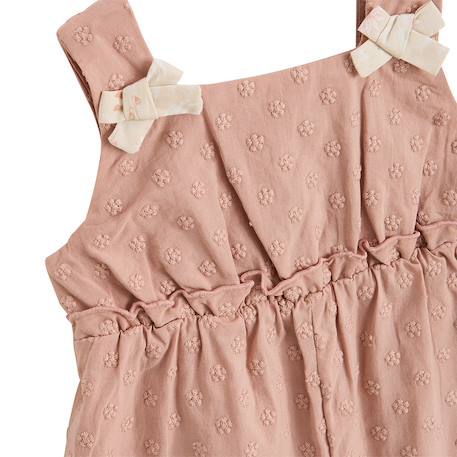 Barboteuse bébé en broderie anglaise + headband poésie d'été Rose 5 - vertbaudet enfant 