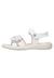 Sandales en cuir avec fleurs appliquées brahma Blanc- 3 - vertbaudet enfant 