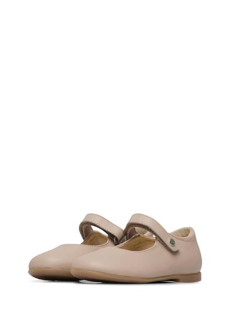 Ballerines en cuir avec bride darling Rose antique- 5 - vertbaudet enfant 