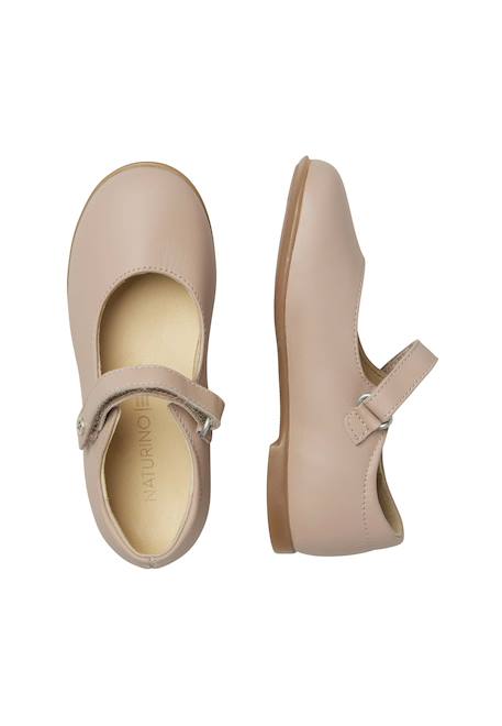 Ballerines en cuir avec bride darling Rose antique- 4 - vertbaudet enfant 