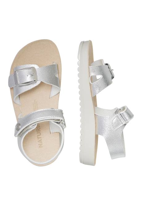 Sandales en cuir kimama Argent-+Or- 4 - vertbaudet enfant 