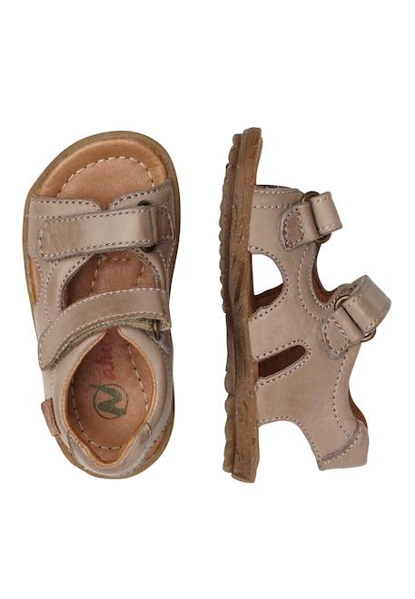 Sandales en cuir sky Beige-+Orange-+Vert clair- 4 - vertbaudet enfant 
