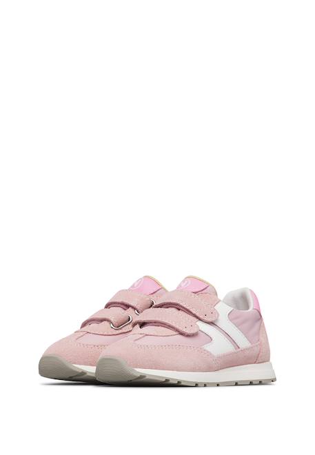 Sneakers en cuir et tissu miblo vl. Bleu-blanc+Rose-blanc+Rouge- 10 - vertbaudet enfant 